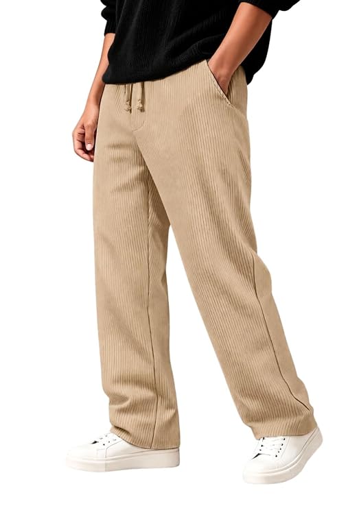 Trousers for man | Elastic Waist Loose fit Pant for Men | Casual Bottom Wear| Stretchable & Comfortable Sweatpant Trouser |Pant for Causal & Formal Wear |Gym Joggers