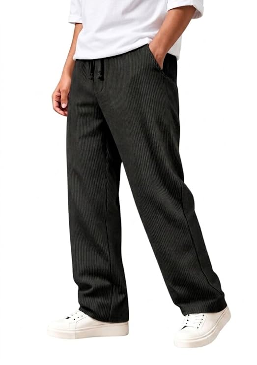 Trousers for man | Elastic Waist Loose fit Pant for Men | Casual Bottom Wear| Stretchable & Comfortable Sweatpant Trouser |Pant for Causal & Formal Wear |Gym Joggers - Image 3