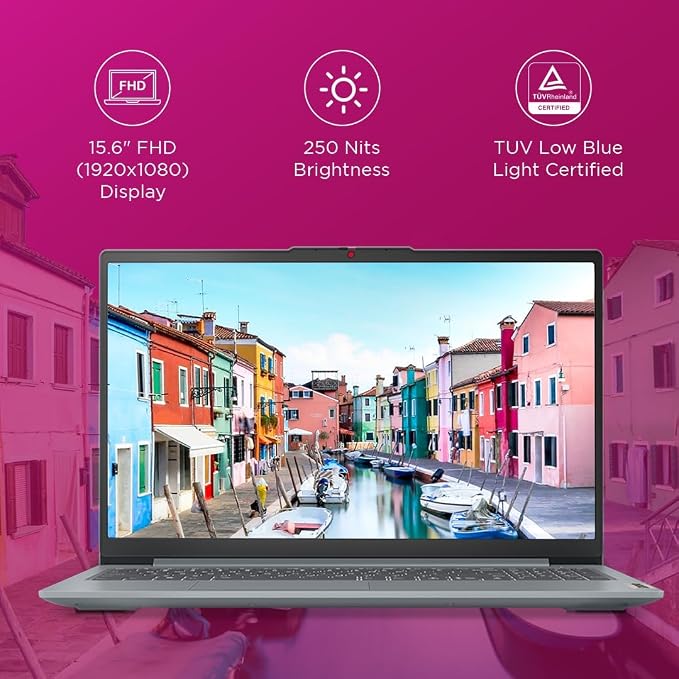 Lenovo IdeaPad Slim 3 Ryzen 3 30 15.6" (39.6cm) FHD Thin and Light Laptop (8GB RAM/512GB SSD/AMD Radeon 610M Graphics/Windows 11/Office 2024/Grey/1.6Kg), 82XQ01VYIN - Image 2