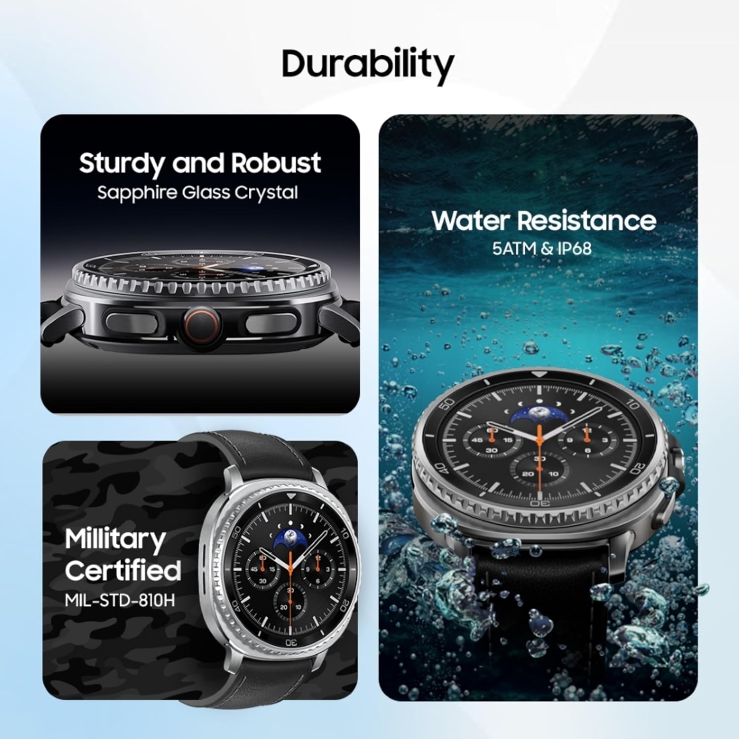 Samsung Galaxy Watch8 Classic (46mm LTE, Black) with 3nm Processor | Dual GPS | Sapphire Glass & Stainless Steel | 5ATM & IP68 | BP, ECG, IHRN & Vascular Load Monitoring | Anti-oxidant Index - Image 3